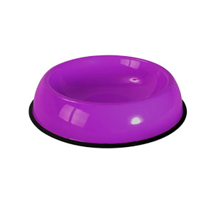 ظرف فلزی آب و غذای سگ و گربه رها رنگ بنفش سایز S