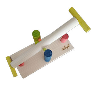 اسباب بازی الاکلنگ چوبی طوطی سانان و پرندگان