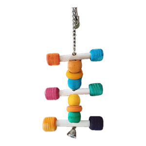 اسباب بازی چوبی پرنده مدل مهره و میله