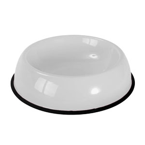 ظرف فلزی آب و غذای سگ و گربه رها رنگ طوسی سایز S