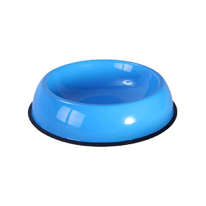 ظرف فلزی آب و غذای سگ و گربه رها رنگ آبی سایز S