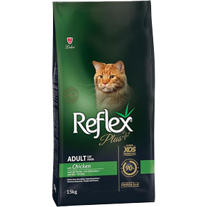 غذای خشک گربه بالغ با طعم مرغ رفلکس پلاس 15 کیلوگرم